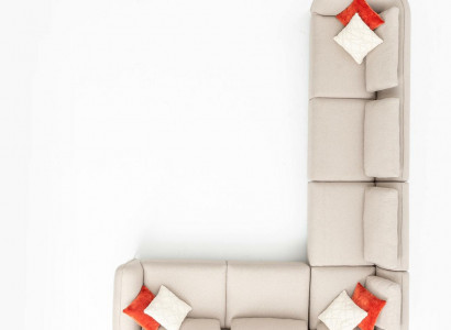 Ecksofa Sofa L-Form Design Modern Luxus Wohnzimmer Beige Couch